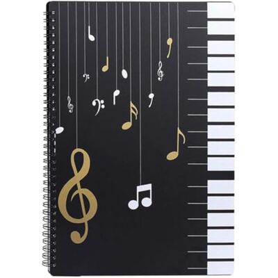 Copiel Pasta para partituras A4, 40 capas/80 páginas pasta de bolso impermeável para partituras e suporte para guardar papel, documentos de piano para coros, partituras e papel, pinturas Copiel Pasta para partituras A4, 40 capas/80 páginas pasta de bolso impermeável para partituras e suporte para guardar papel, documentos de piano para coros, partituras e papel, pinturas