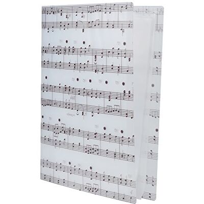 PUNK Pasta de arquivo tamanho A4 para relatórios, partituras e recortes, cor Music Sheet White White White PUNK Pasta de arquivo tamanho A4 para relatórios, partituras e recortes, cor Music Sheet White White White
