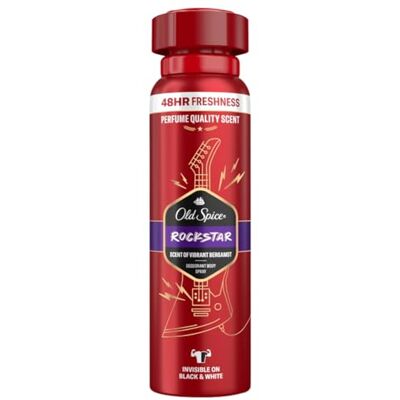 Old Spice Desodorante Rockstar 0% alumínio, 150 ml, para homem, embalagem de 6 Old Spice Desodorante Rockstar 0% alumínio, 150 ml, para homem, embalagem de 6