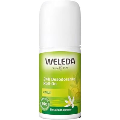 WELEDA Desodorante Roll-On Citrus 24h sem alumínio 50 ml Aroma cítrico, 24 h proteção, sem sais de alumínio, unissexo, 100 % natural, vegano, uso diário, roll-on WELEDA Desodorante Roll-On Citrus 24h sem alumínio 50 ml Aroma cítrico, 24 h proteção, sem sais de alumínio, unissexo, 100 % natural, vegano, uso diário, roll-on