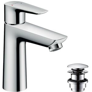 Hansgrohe Talis E torneira lavatório com esvaziador Push-Open, torneira monocomando lavatório 104 mm, misturador monocomando lavatório poupança de água (EcoSmart), crómio, Hansgrohe Talis E torneira lavatório com esvaziador Push-Open, torneira monocomando lavatório 104 mm, misturador monocomando lavatório poupança de água (EcoSmart), crómio,