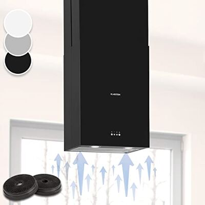 KLARSTEIN Campânula ilha cozinha, extrator para ilhas, sino teto fluxo ar 641 m³/h, temporizador, extrator ilha regulável, fumo 3 modos e filtros de carbono ativo KLARSTEIN Campânula ilha cozinha, extrator para ilhas, sino teto fluxo ar 641 m³/h, temporizador, extrator ilha regulável, fumo 3 modos e filtros de carbono ativo