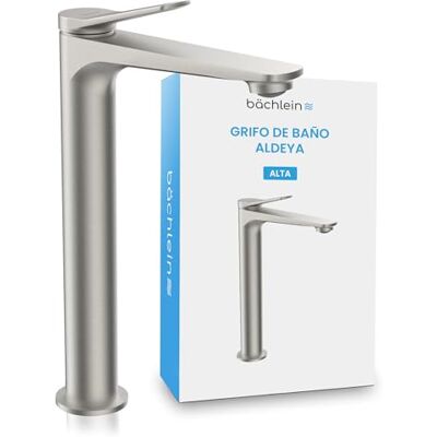 Bächlein Misturador para casa de banho Aldeya alto em design moderno, misturador monocomando extra alto para lavatório de mesa com conjunto de montagem, torneira de casa de banho cromada Bächlein Misturador para casa de banho Aldeya alto em design moderno, misturador monocomando extra alto para lavatório de mesa com conjunto de montagem, torneira de casa de banho cromada