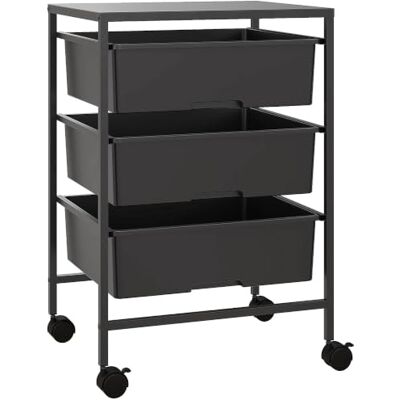 HOMCOM Carrinho de armazenamento de 4 níveis 40,8 x 33,5 x 60,5 cm, preto Carrinho de cozinha com rodas, 3 cestas, placa e moldura de aço, para sala de estar, casa de banho, escritório HOMCOM Carrinho de armazenamento de 4 níveis 40,8 x 33,5 x 60,5 cm, preto Carrinho de cozinha com rodas, 3 cestas, placa e moldura de aço, para sala de estar, casa de banho, escritório