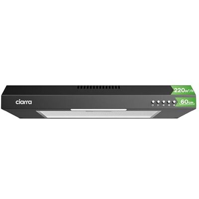 CIARRA Extrator de sino baixo móvel 60 cm, espessura 8,5 cm, CAS6903B Preto cozinha com exaustor integrada para 3 níveis, recirculação/evacuação, luz LED, filtro de carbono CBCF001 não incluído CIARRA Extrator de sino baixo móvel 60 cm, espessura 8,5 cm, CAS6903B Preto cozinha com exaustor integrada para 3 níveis, recirculação/evacuação, luz LED, filtro de carbono CBCF001 não incluído