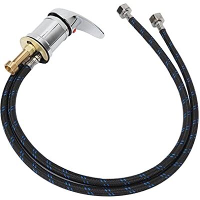 Generic Torneira para lavatório de champô de sala de estar, válvula misturadora de liga mangueira para torneira de lavatório de champô profissional com revestimento galvanoplastia para cabeleireiro Generic Torneira para lavatório de champô de sala de estar, válvula misturadora de liga mangueira para torneira de lavatório de champô profissional com revestimento galvanoplastia para cabeleireiro