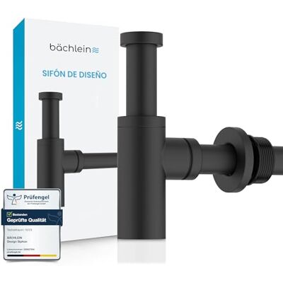Bächlein Sifão Universal de Design Preto Fosco para Lavatórios e Lava-Mãos Conjunto de Drenagem Tampa com Abertura de Limpeza + Instruções de Instalação Sifão de Design, Sifão de Tubulação Bächlein Sifão Universal de Design Preto Fosco para Lavatórios e Lava-Mãos Conjunto de Drenagem Tampa com Abertura de Limpeza + Instruções de Instalação Sifão de Design, Sifão de Tubulação