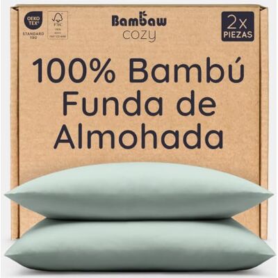 Bambaw Fronha de Almofada 40x80 cm Bambu, Pack de 2, Fronha de Almofada Anti-suor, Roupa de Cama Fria para Verão e Inverno, Roupa de Cama Termorreguladora Sustentável, Roupa de Cama de Bambu Macia Bambaw Fronha de Almofada 40x80 cm Bambu, Pack de 2, Fronha de Almofada Anti-suor, Roupa de Cama Fria para Verão e Inverno, Roupa de Cama Termorreguladora Sustentável, Roupa de Cama de Bambu Macia