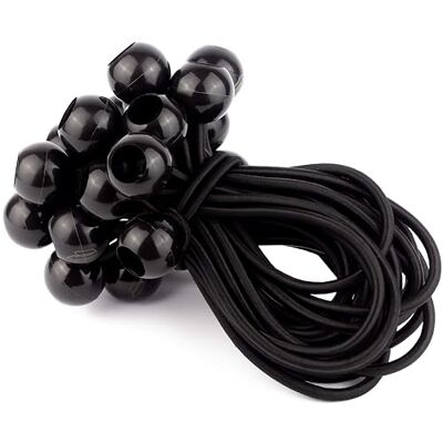 Upgrade4cars 25 Tensores elásticos com bola preta para carro acessórios Cordas elásticas de borracha pequenas para lonas e reboques Acessório prático para o veículo verão e inverno Upgrade4cars 25 Tensores elásticos com bola preta para carro acessórios Cordas elásticas de borracha pequenas para lonas e reboques Acessório prático para o veículo verão e inverno