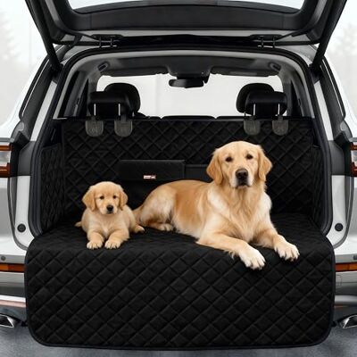 Upgrade4cars Premium Protetor porta-malas cão com proteção borda Acessório prático para o veículo Fácil de usar e guardar Adequado para todas as estações, verão e inverno Upgrade4cars Premium Protetor porta-malas cão com proteção borda Acessório prático para o veículo Fácil de usar e guardar Adequado para todas as estações, verão e inverno