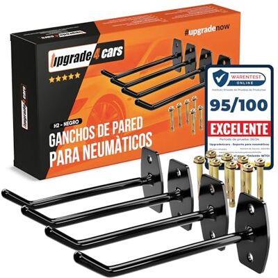 Upgrade4cars Ganchos de parede para pneus suporte acessórios interior Acessório prático para o veículo Fácil de usar e guardar Adequado para todas as estações, verão e inverno Upgrade4cars Ganchos de parede para pneus suporte acessórios interior Acessório prático para o veículo Fácil de usar e guardar Adequado para todas as estações, verão e inverno