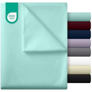 Utopia Bedding Lençol liso sem elástico Cama 135-225 x 255 cm Certificado Oeko-Tex Poliéster macio e escovado Microfibra Lençol liso Azul SPA Utopia Bedding Lençol liso sem elástico Cama 135-225 x 255 cm Certificado Oeko-Tex Poliéster macio e escovado Microfibra Lençol liso Azul SPA