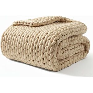 SIESTA Manta pesada (Heavy Blanket), design entrançado premium bege (7 kg), manta ponderada que reduz a ansiedade e ajuda a dormir profunda, 00% rPET sustentável, respirável e lavável na máquina SIESTA Manta pesada (Heavy Blanket), design entrançado premium bege (7 kg), manta ponderada que reduz a ansiedade e ajuda a dormir profunda, 00% rPET sustentável, respirável e lavável na máquina