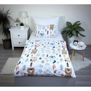 Theonoi Conjunto completo de roupa de cama infantil de 100 x 135 cm e fronha de almofada de 40 x 60 cm, de algodão, certificado Öko-Tex Standard para meninos e meninas (animais da floresta) Theonoi Conjunto completo de roupa de cama infantil de 100 x 135 cm e fronha de almofada de 40 x 60 cm, de algodão, certificado Öko-Tex Standard para meninos e meninas (animais da floresta)