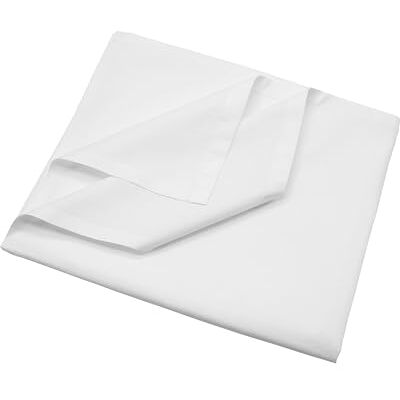 ZOLLNER Lençol de baixo ou colcha de verão, em linho de algodão puro, 150 x 200 cm, branco, sem elástico, qualidade hoteleira ZOLLNER Lençol de baixo ou colcha de verão, em linho de algodão puro, 150 x 200 cm, branco, sem elástico, qualidade hoteleira