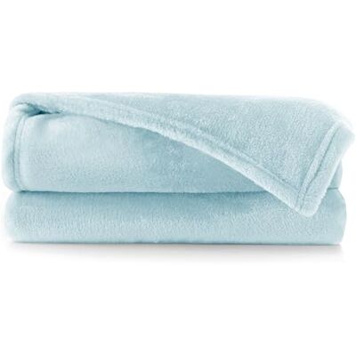 DecoKing Cobertor polar de rofibra 70 x 150 cm extra macio e quente Monocolor Bebe azul DecoKing Cobertor polar de rofibra 70 x 150 cm extra macio e quente Monocolor Bebe azul