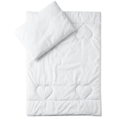 Baby Comfort Housse de couette et oreiller anti-allergie 150 x 120 cm pour lit jeune enfant Baby Comfort Housse de couette et oreiller anti-allergie 150 x 120 cm pour lit jeune enfant