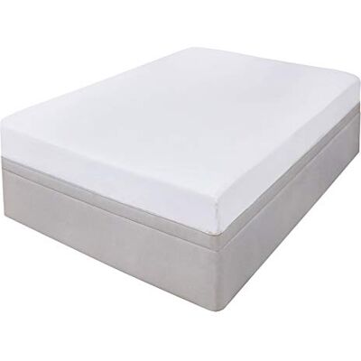 Highams Lençol ajustado de algodão branco - Roupa de cama Highams Lençol ajustado de algodão branco - Roupa de cama