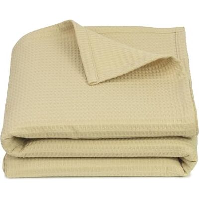 ZOLLNER Cobertor 150 x 200 cm, 100% algodão, manta para sofá bege, resistente a rugas e respirável lavável a 60 °C, roupa de hotel certificação Oeko Tex® ZOLLNER Cobertor 150 x 200 cm, 100% algodão, manta para sofá bege, resistente a rugas e respirável lavável a 60 °C, roupa de hotel certificação Oeko Tex®