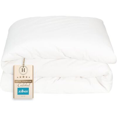 ZOLLNER Capa nórdica em algodão 100%, branca, cama de 80-90 cm, 140 x 200 cm ZOLLNER Capa nórdica em algodão 100%, branca, cama de 80-90 cm, 140 x 200 cm