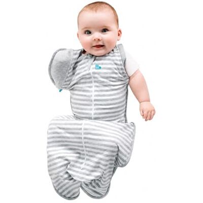 Love To Dream Swaddle UP- 50/50- Cinza Listrado- Médio 13.2-18.7 lbs por Love To Dream Swaddle UP- 50/50- Cinza Listrado- Médio 13.2-18.7 lbs por
