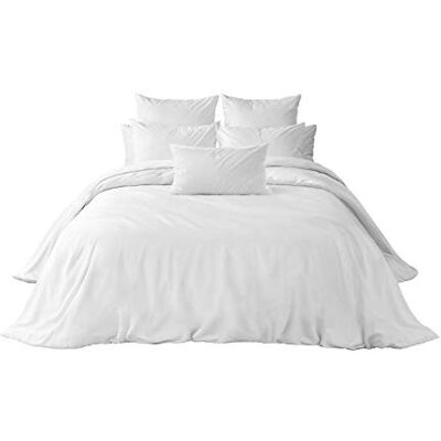 DHESTIA HOME DHestia Hotelaria Capa nórdica para edredão branca, hotel 100 % algodão natural (290x240 cm, cama 200) DHESTIA HOME DHestia Hotelaria Capa nórdica para edredão branca, hotel 100 % algodão natural (290x240 cm, cama 200)