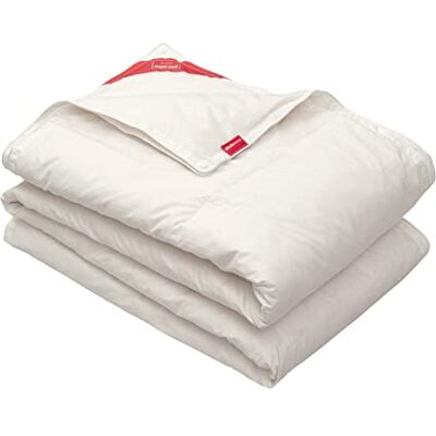 Pikolin Home Duo Edredão nórdico de 92% de penas de 120 e 160 g, cama de 90, 150 x 220, 4 estações, tecido de algodão, união através de fechos Pikolin Home Duo Edredão nórdico de 92% de penas de 120 e 160 g, cama de 90, 150 x 220, 4 estações, tecido de algodão, união através de fechos