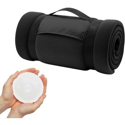 FUN FAN LINE Cobertor polar macio de sofá e viagem (130 x 160 cm) aquecedor de mãos reutilizável colcha térmica antipilling com pega de transporte, manta grossa inverno para exterior (preto) FUN FAN LINE Cobertor polar macio de sofá e viagem (130 x 160 cm) aquecedor de mãos reutilizável colcha térmica antipilling com pega de transporte, manta grossa inverno para exterior (preto)