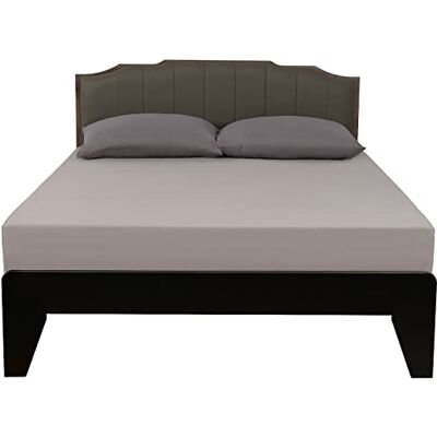 Lirex Lençol-capa 160 x 200 cm, 100% algodão, 300 fios, lençol de baixo macio, respirável, cinzento Lirex Lençol-capa 160 x 200 cm, 100% algodão, 300 fios, lençol de baixo macio, respirável, cinzento
