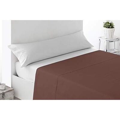 Miracle Home Lençol de cima 270X206, Algodão 50% Poliéster, Chocolate, Cama 180 Miracle Home Lençol de cima 270X206, Algodão 50% Poliéster, Chocolate, Cama 180