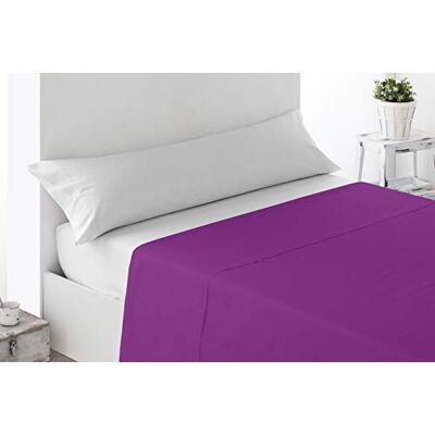 Miracle Home Lençol de cima 270X223, Algodão 50% Poliéster, Berenjena, Cama 135 Miracle Home Lençol de cima 270X223, Algodão 50% Poliéster, Berenjena, Cama 135
