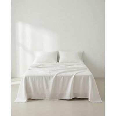 GAMUSI - Lençóis 100% algodão branco 90 cm - Conjunto de roupas de cama GAMUSI - Lençóis 100% algodão branco 90 cm - Conjunto de roupas de cama