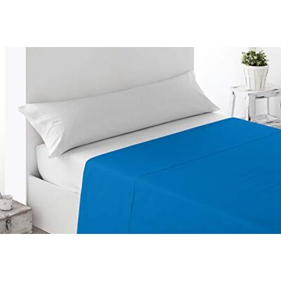 Miracle Home Lençol de cima 270 x 226, algodão 50% poliéster, azul, cama 180 Miracle Home Lençol de cima 270 x 226, algodão 50% poliéster, azul, cama 180