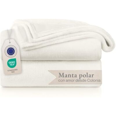 Blumtal Cobertores para sofá de flanela macia e acolchoada manta polar 100 % microfibra extra macia, manta de sofá, cama ou sala de estar, branco, 130 x 150 cm Blumtal Cobertores para sofá de flanela macia e acolchoada manta polar 100 % microfibra extra macia, manta de sofá, cama ou sala de estar, branco, 130 x 150 cm