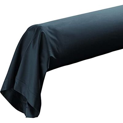 Douceur d'Intérieur Capa de Travesseiro Comprido (85 x 185 cm) Percaline Azul Noite, Percal de Algodão Douceur d'Intérieur Capa de Travesseiro Comprido (85 x 185 cm) Percaline Azul Noite, Percal de Algodão