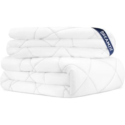 Dreamzie Edredão Cama 80/90 4 Estações, 155x220 3 em 1 (150g/m²+300g/m²=450g/m²), Verão Ligeiro + Meia-Estação = Inverno Temperado Dreamzie Edredão Cama 80/90 4 Estações, 155x220 3 em 1 (150g/m²+300g/m²=450g/m²), Verão Ligeiro + Meia-Estação = Inverno Temperado