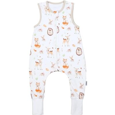 TupTam Saco de dormir para bebé com pernas, saco para bebé dormir no verão, 0,5 TOG, algodão OEKO-TEX, animais da floresta/ouriços/veados, 80-86 TupTam Saco de dormir para bebé com pernas, saco para bebé dormir no verão, 0,5 TOG, algodão OEKO-TEX, animais da floresta/ouriços/veados, 80-86