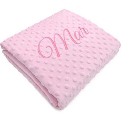 various Cobertor de bebé personalizado com o nome bordado, manta de copito (rosa) various Cobertor de bebé personalizado com o nome bordado, manta de copito (rosa)