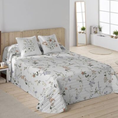 NATURALS Colcha Bouti estampada, cama de 90 cm, 180 x 260 cm, microfibra, extra macia, 1 fronha de almofada 50 x 50 cm, cobertura acolchoada com linhas, ideal primavera e verão, NATURALS Colcha Bouti estampada, cama de 90 cm, 180 x 260 cm, microfibra, extra macia, 1 fronha de almofada 50 x 50 cm, cobertura acolchoada com linhas, ideal primavera e verão,