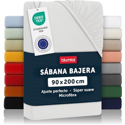 Blumtal Basics Lençol de baixo ajustável de microfibra, escovado, lençol-capa para colchão de 25 a 27 cm de altura, cama de 90: 90 x 200 x 30 cm, marfim Blumtal Basics Lençol de baixo ajustável de microfibra, escovado, lençol-capa para colchão de 25 a 27 cm de altura, cama de 90: 90 x 200 x 30 cm, marfim