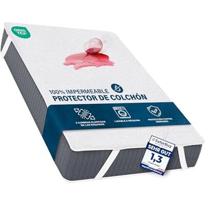 Utopia Bedding Protetor de colchão 60 x 120 cm, impermeável, 4 cantos elásticos, certificação Oeko-Tex, capa de colchão, cobertura de colchão respirável Utopia Bedding Protetor de colchão 60 x 120 cm, impermeável, 4 cantos elásticos, certificação Oeko-Tex, capa de colchão, cobertura de colchão respirável