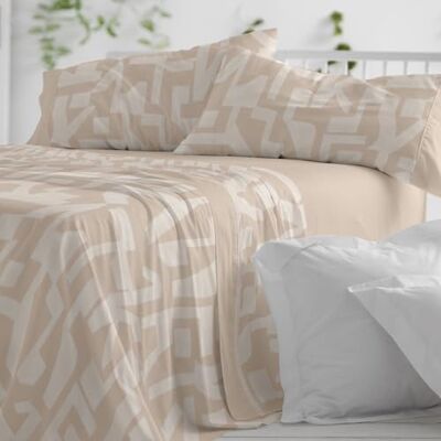 Blanco Conjunto de lençóis Cama de 150 a 160cm. (+Medidas Disponíveis) Design 141 Cor Argila (150-160x190/200cm.) Blanco Conjunto de lençóis Cama de 150 a 160cm. (+Medidas Disponíveis) Design 141 Cor Argila (150-160x190/200cm.)