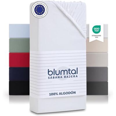 Blumtal Lençol de Baixo 140x200 Algodão Jersey lençóis de baixo de 100% Algodão fixador de lençóis de baixo certificado Oeko-Tex lençóis de baixo 140x200 elásticos lençóis 140 x 200 de Cor Blumtal Lençol de Baixo 140x200 Algodão Jersey lençóis de baixo de 100% Algodão fixador de lençóis de baixo certificado Oeko-Tex lençóis de baixo 140x200 elásticos lençóis 140 x 200 de Cor