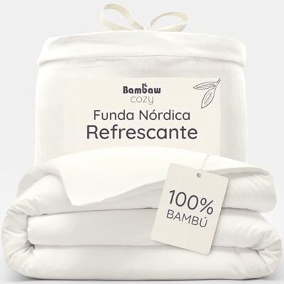 Bambaw Capa nórdica 240 x 260 cm, bambu, capa de edredão para cama 200 x 200 cm/180 x 200 cm, lençóis frios para o verão e inverno, lençóis antiácaros e roupa de cama bambu hipoalergénico (bege) Bambaw Capa nórdica 240 x 260 cm, bambu, capa de edredão para cama 200 x 200 cm/180 x 200 cm, lençóis frios para o verão e inverno, lençóis antiácaros e roupa de cama bambu hipoalergénico (bege)