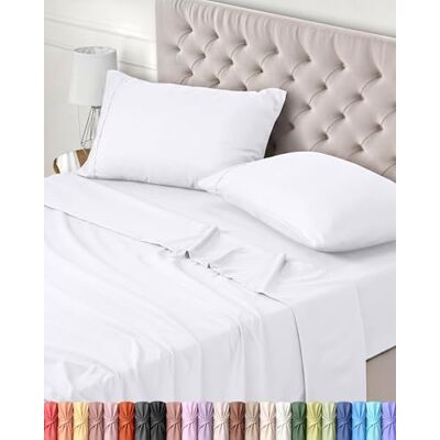 Utopia Bedding Conjunto de Roupa de Cama com 4 Peças 120x190 Poliéster Microfibra Escovada Certificado Oeko-Tex Lençol de Baixo, Lençol Plano e 2 Fronhas de Almohada 50x75 (Cama 120, Branco) Utopia Bedding Conjunto de Roupa de Cama com 4 Peças 120x190 Poliéster Microfibra Escovada Certificado Oeko-Tex Lençol de Baixo, Lençol Plano e 2 Fronhas de Almohada 50x75 (Cama 120, Branco)