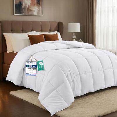 Utopia Bedding Edredão acolchoado 135 x 200 cm, edredão cama 80, enchimento nórdico 200 gr/m² em 100% microfibra (branco) Utopia Bedding Edredão acolchoado 135 x 200 cm, edredão cama 80, enchimento nórdico 200 gr/m² em 100% microfibra (branco)