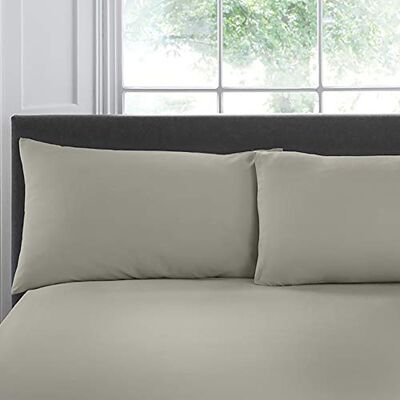 Fronha de Almofada Percale de Algodão Silver da Appletree - Tamanho para Dona de Casa Fronha de Almofada Percale de Algodão Silver da Appletree - Tamanho para Dona de Casa