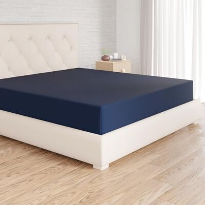 Lençol de microfibra azul marinho Amazon Basics - Roupa de cama Lençol de microfibra azul marinho Amazon Basics - Roupa de cama