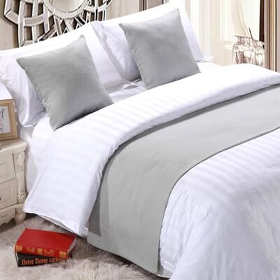 QRGMKL Corredor de cama premium para pé de cama, cachecol de cama de cor sólida colcha de linho de algodão decoração de casa protetor de cama de quarto bege cinzento, 210 x 50 cm for 1,5 m Bed QRGMKL Corredor de cama premium para pé de cama, cachecol de cama de cor sólida colcha de linho de algodão decoração de casa protetor de cama de quarto bege cinzento, 210 x 50 cm for 1,5 m Bed