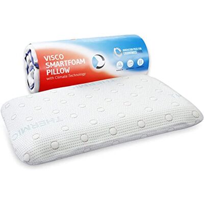 Third of Life Almofada viscoelástica 40 x 60 MIZAR projetada para dormir boca abaixo, almofada ergonómica Memory Foam de apenas 7 cm de altura, capa com termorregulação, 60 x 40 x 7 cm Third of Life Almofada viscoelástica 40 x 60 MIZAR projetada para dormir boca abaixo, almofada ergonómica Memory Foam de apenas 7 cm de altura, capa com termorregulação, 60 x 40 x 7 cm